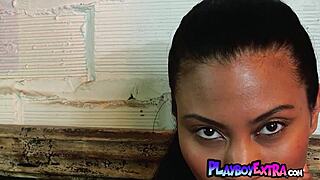 Sensational Ebony Boxer Teen 18+ Fatima Kojima Warming Up Her Tight Nude Body