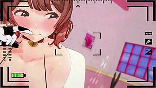 Anime Girl In Cow Print Bikini Gets Creampie