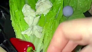 Chicken and vegetables in my virgin teen 18+ beautiful 18year old wet sexy pussy