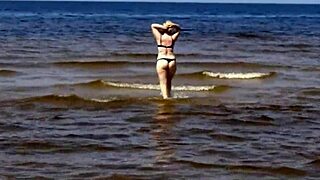 hot milf on a nude beach