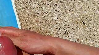 german milf prostitute sandra has sex on beach and deepthroats