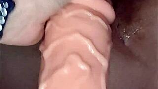 close up view of a chubby latina milf in pov
