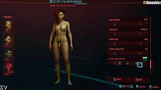 cyberpunk 2077 female character has a penis