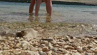 german milf prostitute sandra has sex on beach and deepthroats