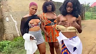 Romantic black girlfriends eat wet pussy in hot lesbian hookup