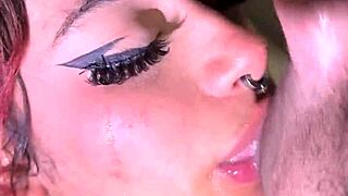 piss drinking gothic girl gets rough with monster cock and cum in mouth