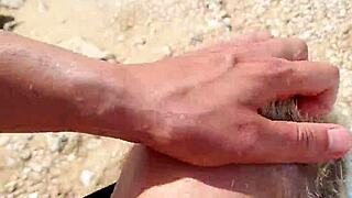 german milf prostitute sandra has sex on beach and deepthroats