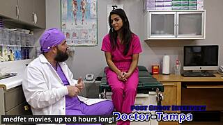 dr tampa examines misty addams in her first gyno visit