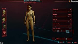 cyberpunk 2077 female character has a penis