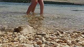 german milf prostitute sandra has sex on beach and deepthroats