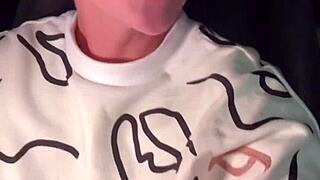 I squirted in his hand inside the car while the cuck drove after the party