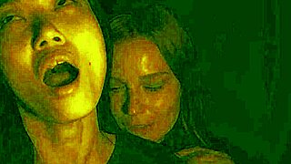 vampire girls enjoy wild threesome in costumes