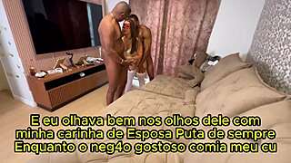 casada feliz com dois chocolates bbc pauzudos para uma dp