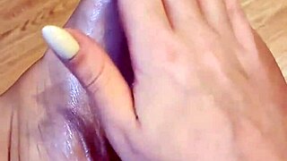 massage oil feet foot fetish session feels relaxing