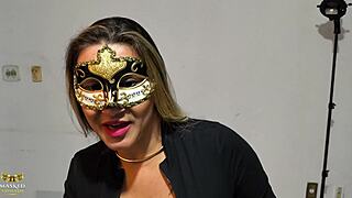Brazilian Muse Masked During Private Photoshoot