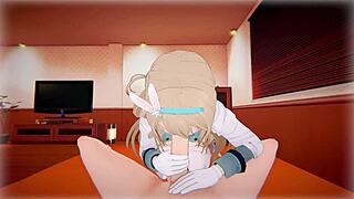 girls frontline futa suomi gives pov action with her cock