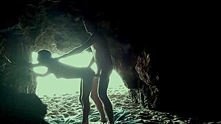 Couple records passionate sex inside beach cave with big cock