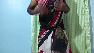 Stripping and dancing of girlfriend in black saree