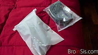 petite blonde uses kinky leather handcuffs for stepbro payback