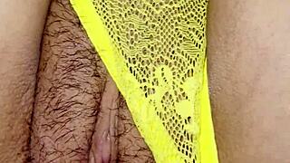 real sex with my sexy stepsister in lingerie leads to soaked panties