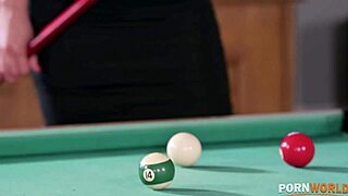 busty broad kitana lure puts pool cue in her pussy before smacked by bfs eightball