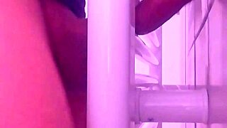 fucking and cumming on towel dryer with 8 tranny cock