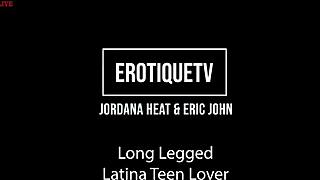 Jordana heat rides eric johns cock with her long legs spread live