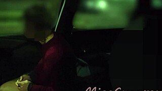 sharing my slut wife with a stranger in car before voyeurs