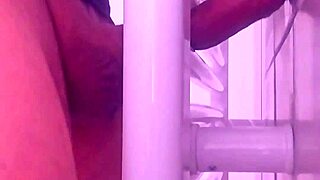 fucking and cumming on towel dryer with 8 tranny cock