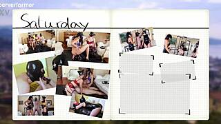 Severe punishment for naughty slave in bdsm villa