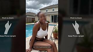 married slim ebony begs stranger for cum at block party
