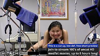 FRESHMAN RAYA NGUYEN CUMS HARD FROM HITACHI AT DOCTOR TAMPA