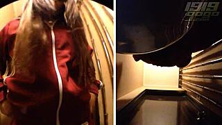 Ik werd betrapt op kijken naar deze curvy tiener 18+ op wc cam hd, ze is zo schattig en dik