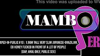 Daped-in-public: Худенькая японско-бразильская OB Honey трахнута монстр-членом в публичной толпе