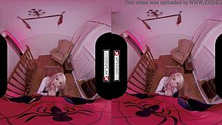 VRcosplayX com Pajk Gwen puši ti kurac i pičku u VR porniću.