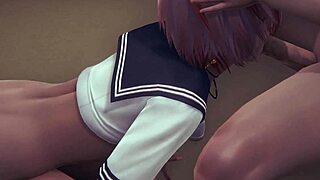 Yaoi Femboy har sex i tunnelbanan med sissy crossdress!