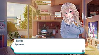 Gejmerska cura Clarissa me luduje ogromnim sisama u hentai igri!