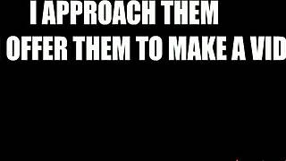 Jóvenes latinos follando duro por dinero en público