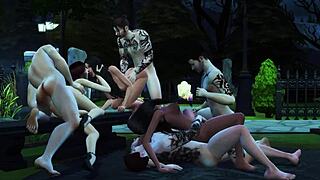 今夜、暗い森でワイルドな3Dヘンタイオーギー！