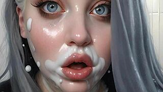 Detaillierte Show von 100 AI Facials in Hentai Kunst Gesichtsmalerei